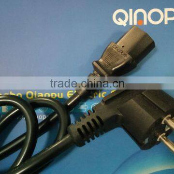 Europe 3pin power cord with connect plug