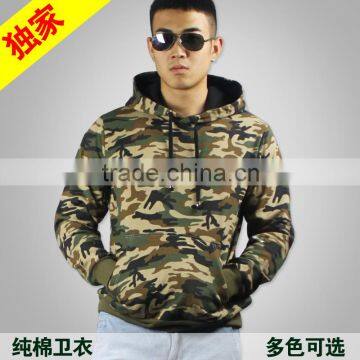 Cheap price bulk 100% polyester camouflage pullover fleece hoodie