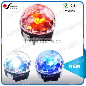 2015 Newest Pro Colorful RGBWYP 6PCS 3W Mini LED Crystal Ball Light for Stage Lighting