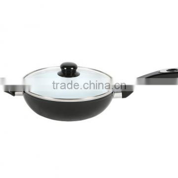 aluminium marble coating deep fry pan with lid