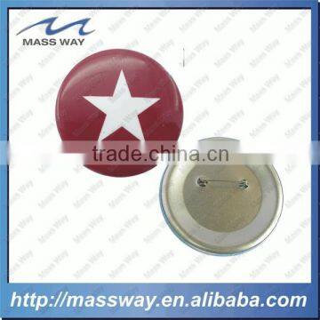 latest giveaway cheap promotional red star button pin