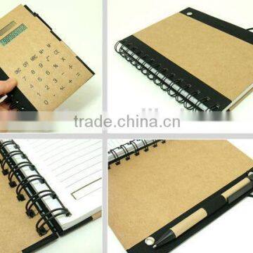 Spiral Notebook With Calculator And Pen