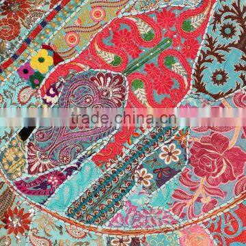 Turquoise Fllor Throw Cushions Indian Round Cushion Covers Floor Pillows Indian Meditation Pillow Covers photo-4