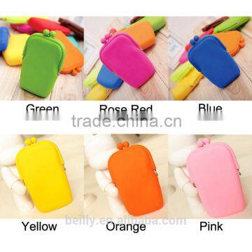 ladies silicon mesh travel cosmetic bag with handle