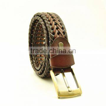 2015 bonded leatehr Braided Belt for Men