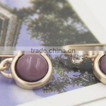 Cute and Lovely Alloy Purple Sand Stone Earring