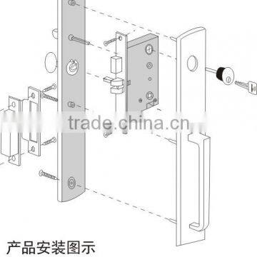 Zinc Alloy Interconnective Entrance Handle Lock photo-6
