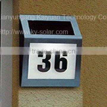 solar doorplate light LED