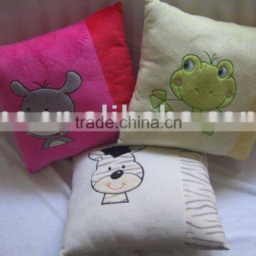 JM7701 stuffed cushion,plush cushion,embroidery cushion