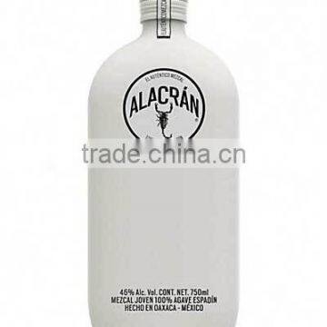 750ml frosted glass bottle with aluminum cap