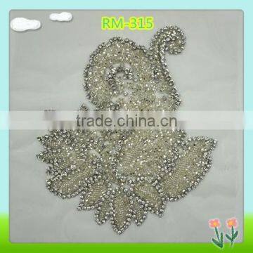 2015 Newest and fashion handmake tulle applique with beads RC-315