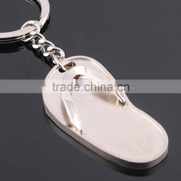 2016 Hot Sale Gift Metal flip-flops Key Chain With Laser Logo