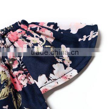 New Design Cotton Boutique Clothing Little Girls Flower Jumpsuit Summer Baby Girls Beach Romper photo-3