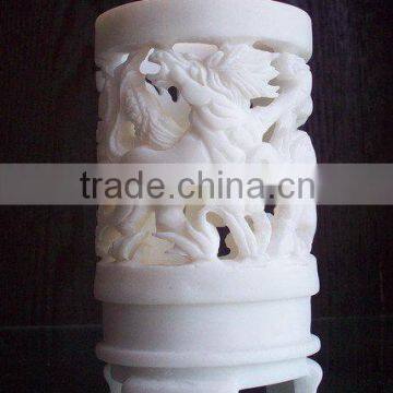 DS-092C resin penholders with dragon sculpture decoration