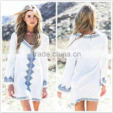 JPSKIRT1605043 2016 Newest Cheap Ladies Long Sleeve White Beach Dress