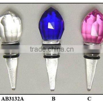 (AB3132)glass bottle stopper crystal craft