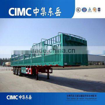 CIMC Tri Axle Cement Bag Transport Stake Trailer, Drop Side Semi Trailer