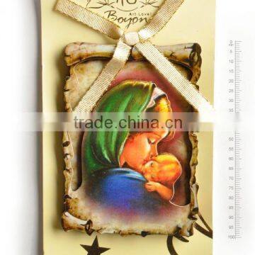 praying girl with baby fridge magnet sheet