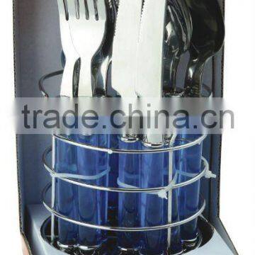 20-PCS tableware packing with iron stand and color box