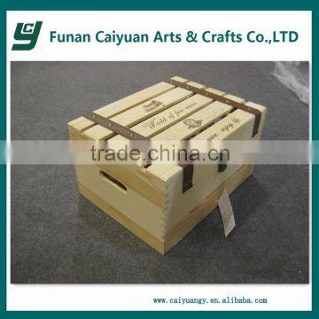 2014 hot sell high popular large new design paulownia cheap wooden wine box wholesale