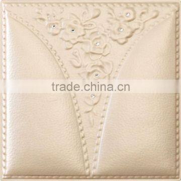fireproof new fashion 3D leather carved panel covering