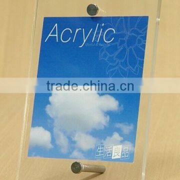 acrylic frameless picture frame with screw/picture photo frame/picture frame