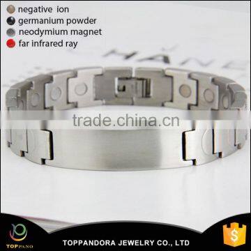 Wholesale stainless steel bio magnetic mens healthy quantum Energy Bracelet