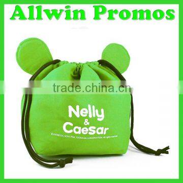 Cute Custom Polyester Cheap Drawstring Gift Bag