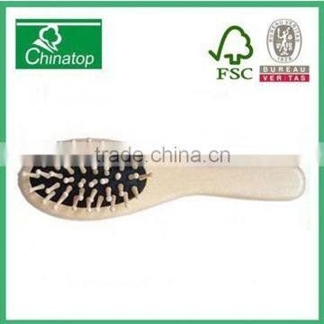 Long handled natural wooden massage comb with rubber air cushion, hairbrush,hotel, creative gift, beauty, WMC026