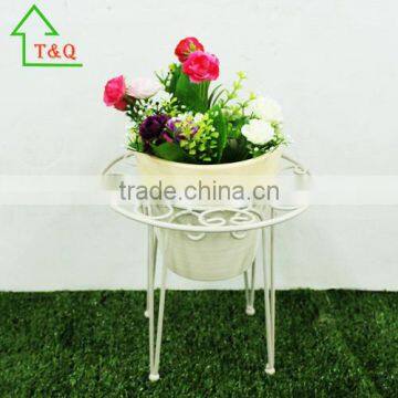 Triple Cream Ceramic Chair Flower Pots Planter