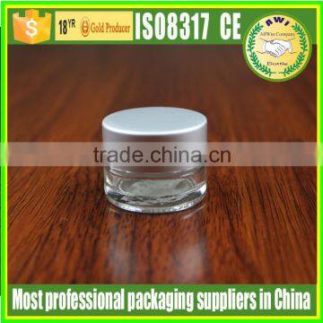 5g Clear Glass Jar With Matte Silver Lid photo-5