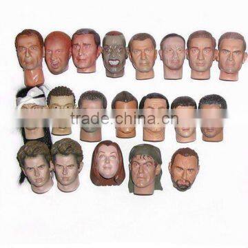 fancy plastic action figure head sculpt