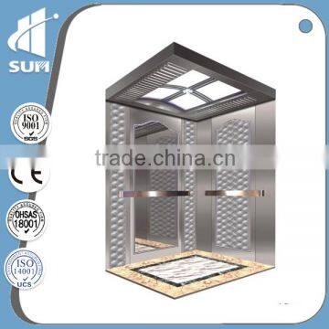 Etching mirror stainless steel speed 1.5m/s passenger lift