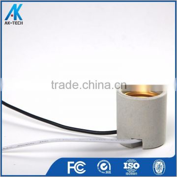 e27 screw shell ceramic light bulb holder , wire lamp holder ceiling