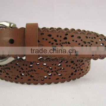 L-B 007 Fashion Perforated PU Leather Fake Leather Belt for Girls photo-2