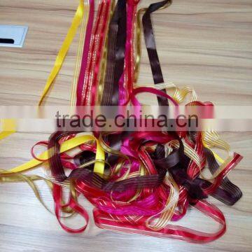 satin ribbon bow with elastic tie