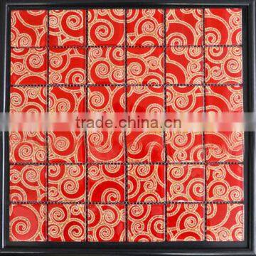 Chinese-style red crystal glass Mosaic tile of indoor (PMGA034)