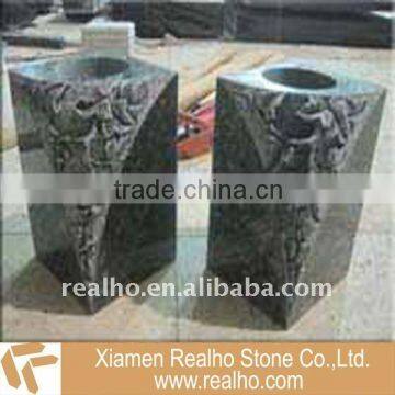 granite cemetery vases