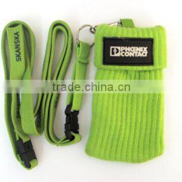 Hot sale woven cell phone holder lanyard