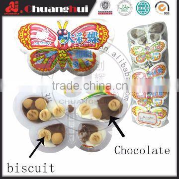 18g Butterfly Chocolate Biscuit Cup Sweet and Funny