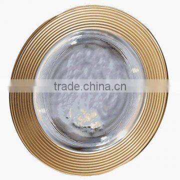 Designer copper charger plate