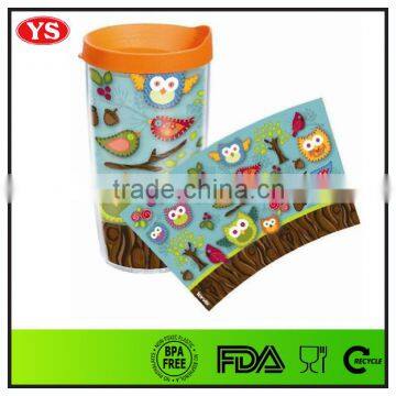 16oz Bpa Free Insulated Double Wall Insert Plastic Coffee Mug