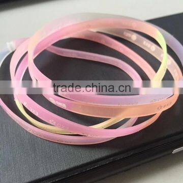 Factory Directly Wholesale Cheap Price Custom Neon Silicone Wristband 6MM Width photo-3