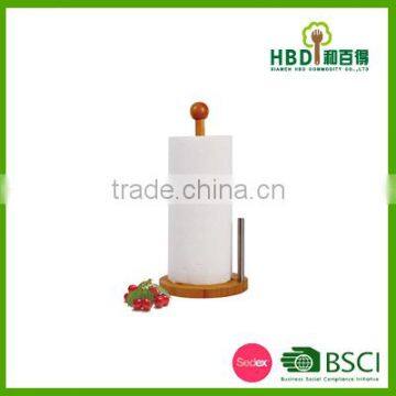 High quality Bamboo kitchen roll holder, bamboo paper towel holder, paper roll holder for sale