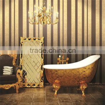 Black and Gold Wallpaper Wide Striped Wall Paper Wallpaper in Italian