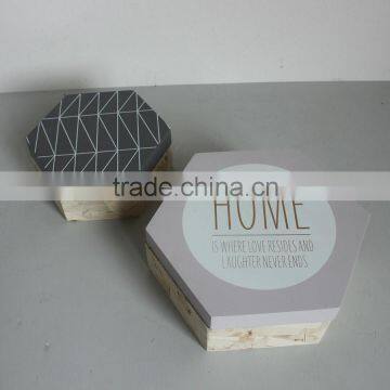 Wooden Hexagon Box of Gift photo-3