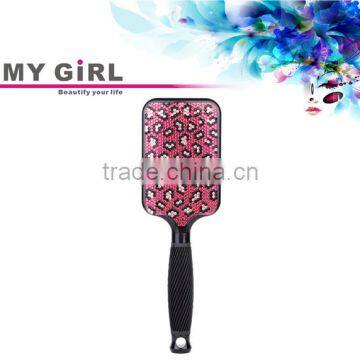 m MY GIRL Top Quality Magic Hair Brush Zebra Type Bling Crystal Resin Hair Brush Beautiful Star Hair Straightener Comb photo-5