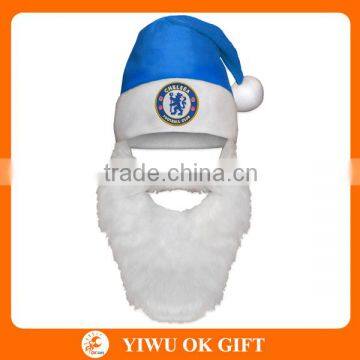 New Design Christmas Party Santa Beanie Hat with Beard