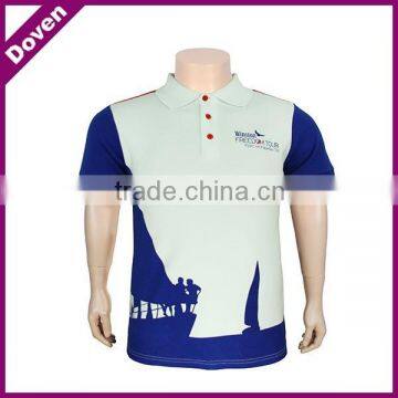 Full size printing men polo t-shirt