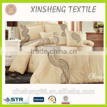 90gsm MICROFIBER embroidery COMFORTER set in 3PCS Made in china